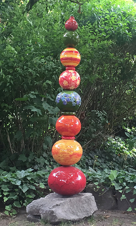 Künstlerisches Element im Rondo-Garten